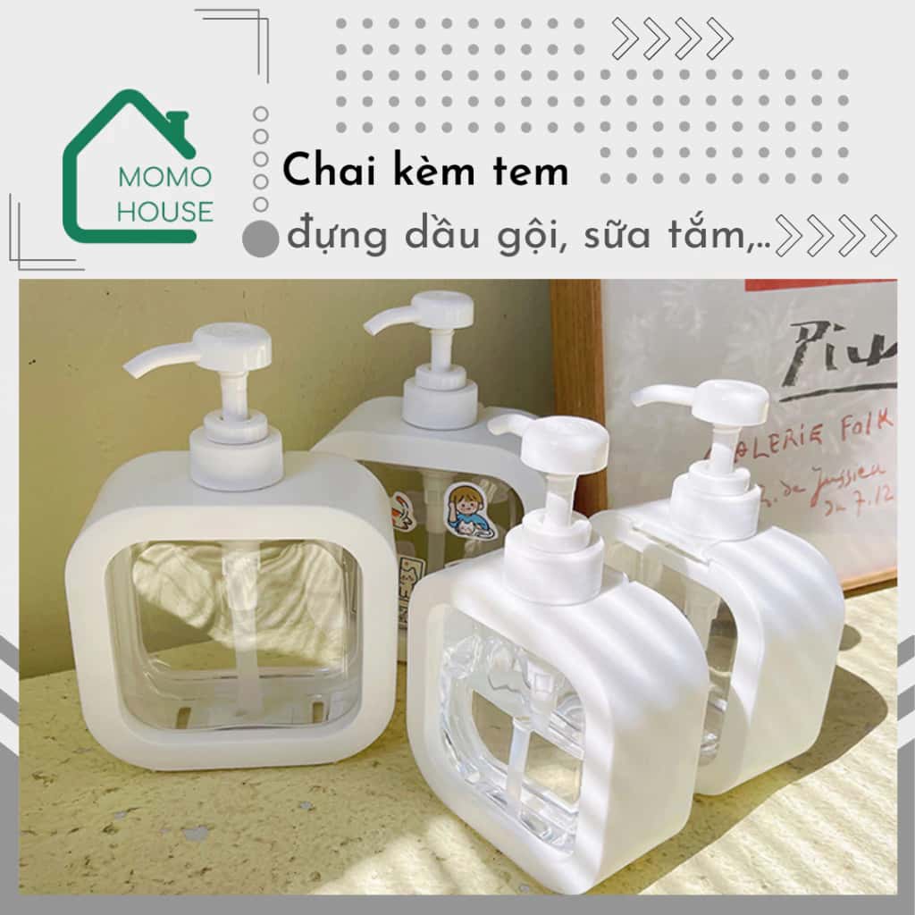 Chai Chiết Dầu Gội Sữa Tắm Trong Suốt, Hộp Đựng Nước Rửa Tay, Nước Rửa Bát Đa Năng, Chai Đựng Dầu Gội, Lọ Đựng Sữa... ảnh 2