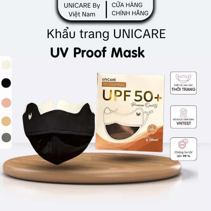 Khẩu trang chống tia UV UNICARE PROOF MASK, bảo vệ da khỏi tia UV - Hàng chính hãng ảnh 2