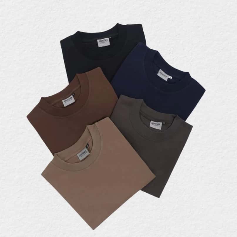 Áo Thun Trơn GODMOTHER Full Cotton Form Oversize Unisex Nam Nữ Đơn Giản Basic Mặc Hằng Ngày ảnh 3