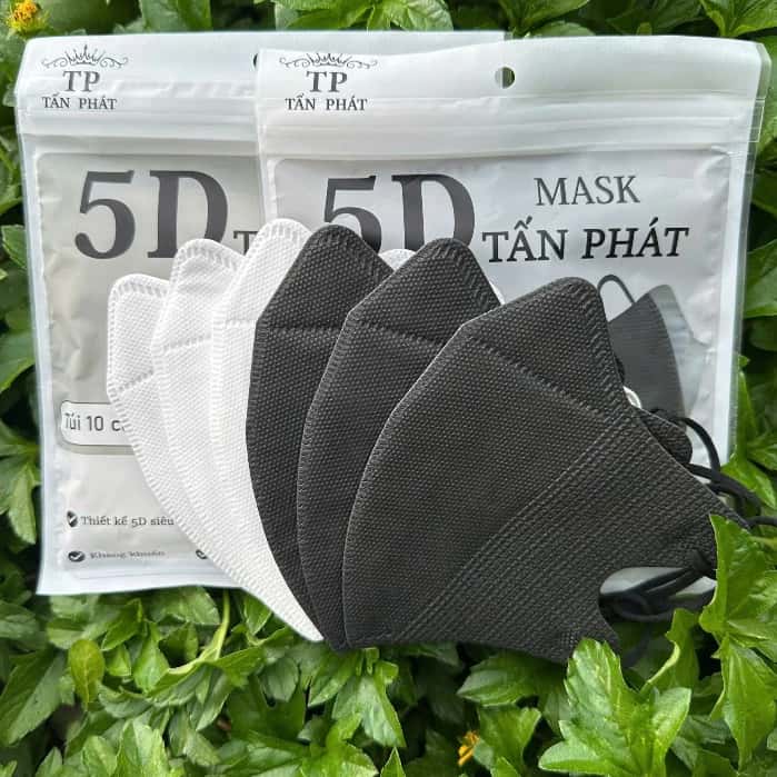 [Combo 100 Cái] Khẩu Trang 5D Tấn Phát Chính Hãng 3 Lớp, Chống Bụi Mịn, Không Lem Son ảnh 4