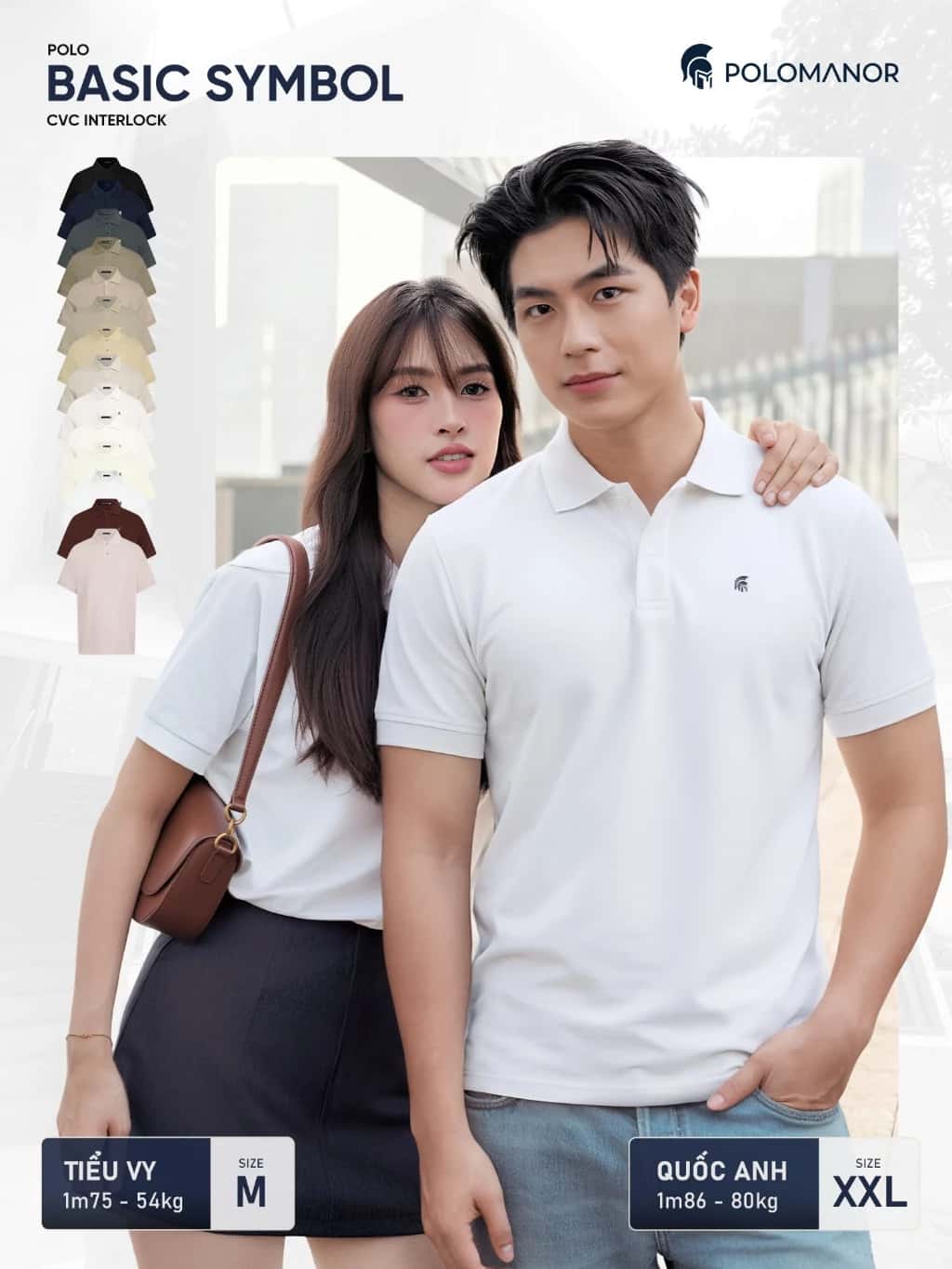 [BEST SELLER] Áo polo nam BASIC SYMBOL, POLO QUỐC DÂN vải cá sấu cotton interlock - POLOMANOR ảnh 2