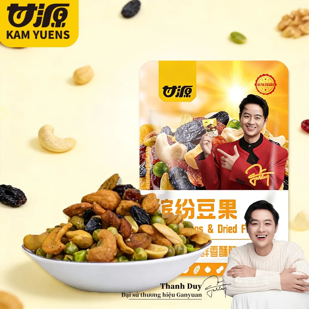 Ganyuan official Hạt Toàn Diện Đậu Nhiều Màu Sắc Hàng Ngày Hạt Tôm Hạt Đậu Hỗn Hợp Hương Vị 32 Gói mix ảnh 3