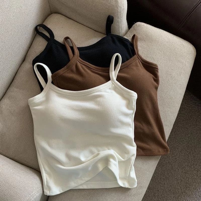 Áo 2 Dây Nữ Chất Tăm Dáng Ôm Basic Nữ — thời trang couple Việt Nam