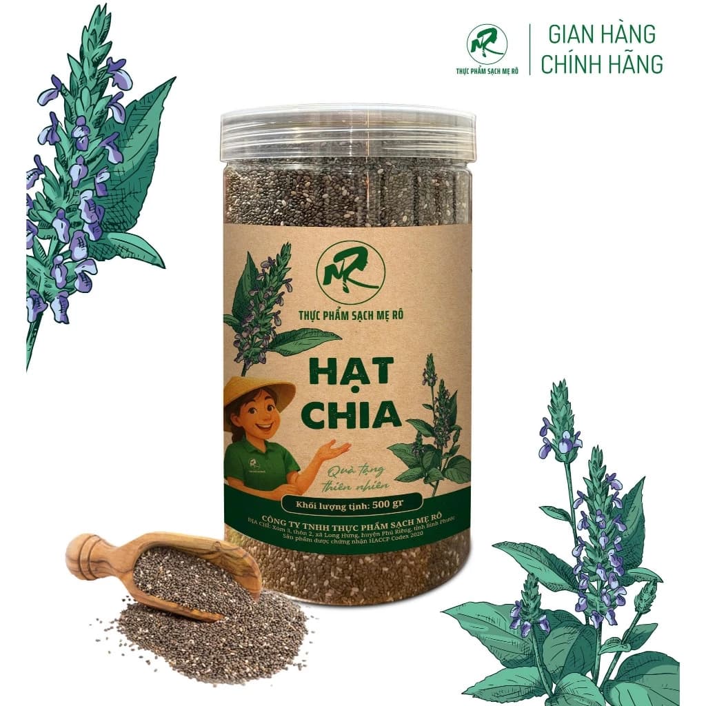 Hạt Chia Mẹ rô. Có hồ sơ công bố, Xuất hóa đơn công ty đầy đủ — tạp hoá ăn vặt