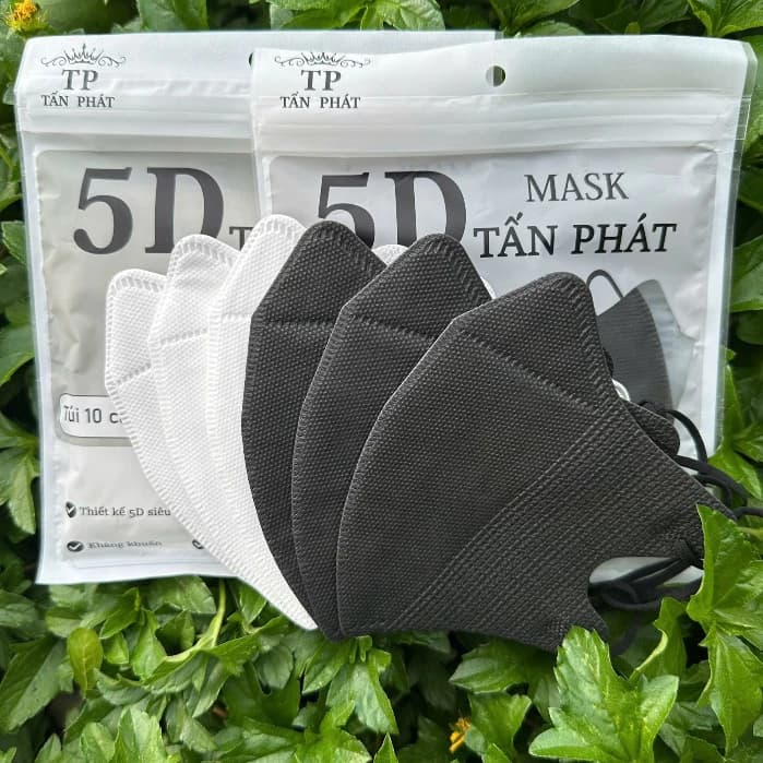 [Combo 100 Cái] Khẩu Trang 5D Tấn Phát Chính Hãng 3 Lớp, Chống Bụi Mịn, Không Lem Son ảnh 4
