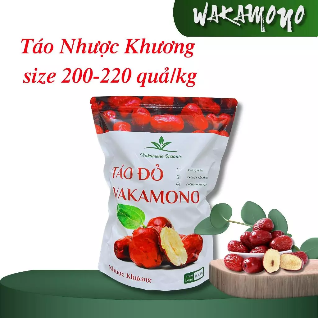 Táo đỏ Nhược Khương Wakamono Organic hữu cơ size trung 200 - 220 quả/kg Wakamono, — tạp hoá ăn vặt