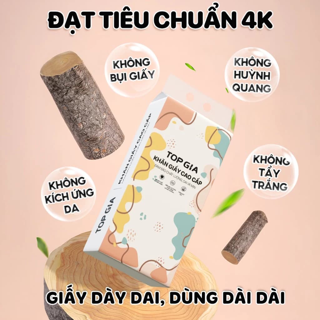 Giấy vệ sinh treo tường TopGia đa sắc đa năng từ bột giấy thiên nhiên, 1280tờ/4lớp ảnh 4